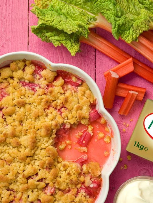 recipe image Rabarberpaj med smuldeg