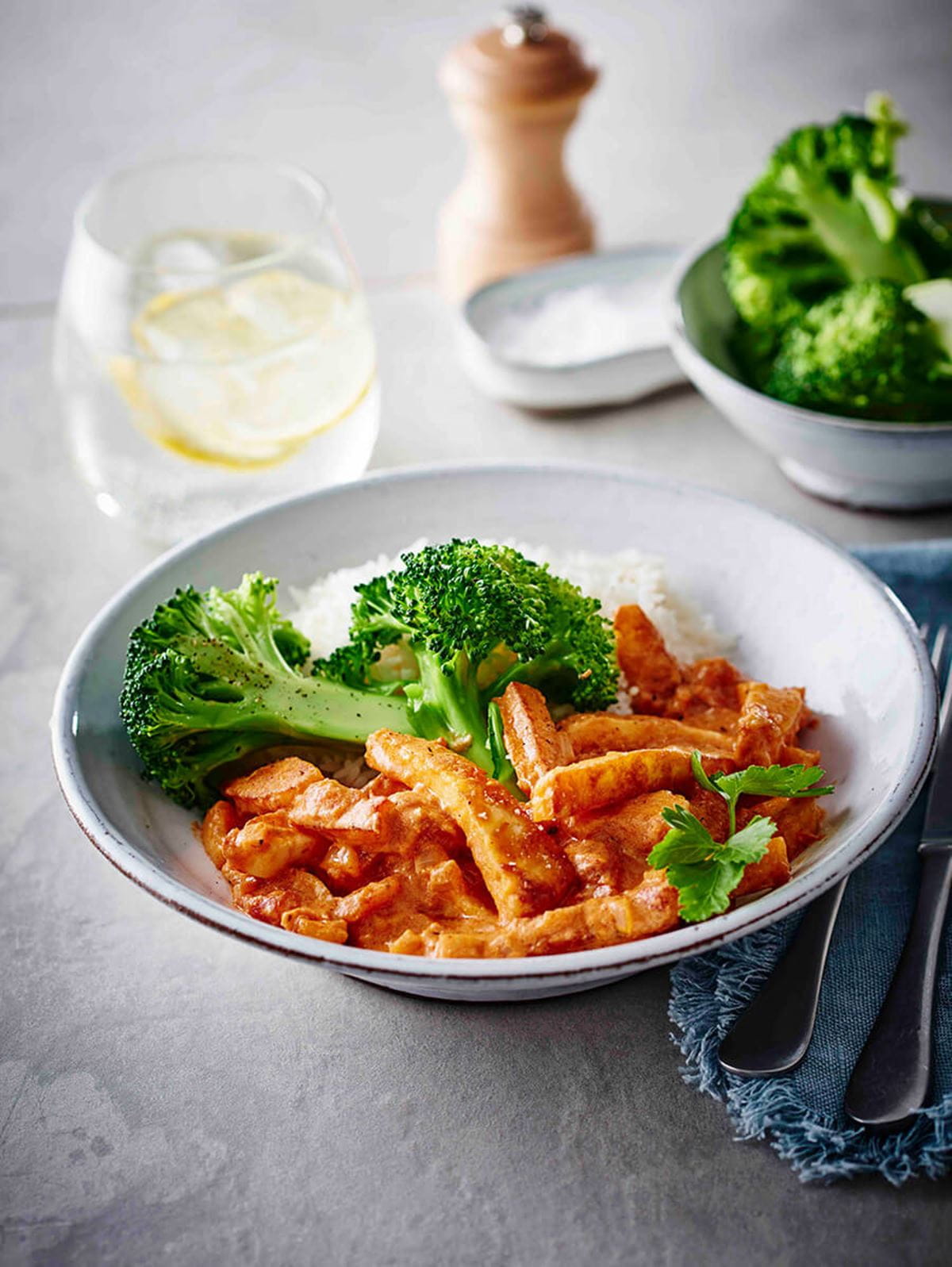 recipe image Vego Stroganoff En vegetarisk variant med halloumi
